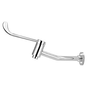 Torneira Clinica Hospitalar Alavanca Cotovelo Parede Metal Longa Cromada