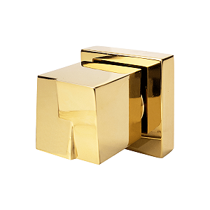 Acabamento Quadrado Metal Registro Pressão Gaveta Adaptador Docol x Deca Dourado Luxo