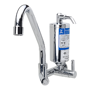 Torneira de Cozinha com Filtro para Parede Cromada ABS 1/4 de Volta de Plástico Copo Classe D