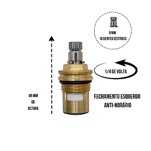Reparo 1/4 Volta Torneira Padrao Deca Azul Direito
