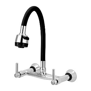 Misturador Gourmet C51 Flexível de Cozinha Parede Preto