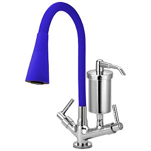 Torneira Gourmet C51 Cone Azul Filtro Cozinha Mesa