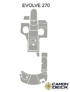 Piso Náutico EVA Premium Sob Medida - Lancha Evolve 270| Camon Deck