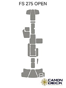 Piso Náutico EVA Premium Sob Medida - Lancha FS 275 Wide| Camon Deck