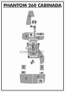 Piso Náutico EVA Premium – Phantom 260 Cabinada | Camon Deck