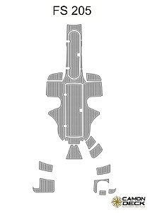 Piso Náutico EVA Premium Sob Medida - Lancha FS 205| Camon Deck