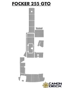 Piso Náutico EVA Premium Sob Medida - Lancha Focker 255 GTO| Camon Deck