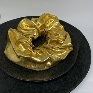 Scrunchie Metalizado - Dourado