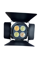 PAR LED COB 300 OUTDOOR BQ/BF C/ BARNDOOR CASE COM 6