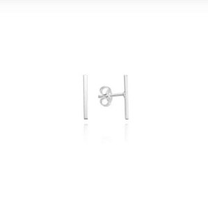 Brinco prata palito 10 mm Prata 925