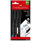 CANETA SUPERSOFT FABER CASTELL COM 3 CORES