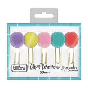 CLIPS POMPOM COLORIDO TILIBRA