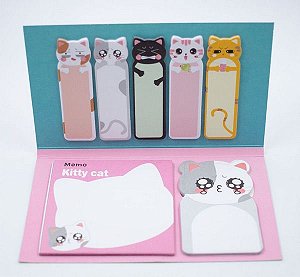 BLOCO DE NOTAS ADESIVAS DE GATINHOS