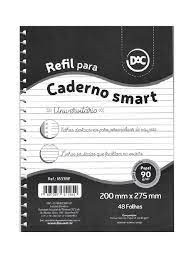 REFIL PARA CADERNO SMART UNIVERSITÁRIO PAUTADO FOLHAS BRANCAS DAC