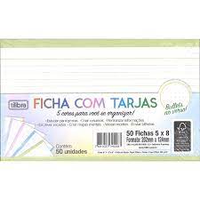 FICHAS PAUTADAS COM TARJAS TILIBRA