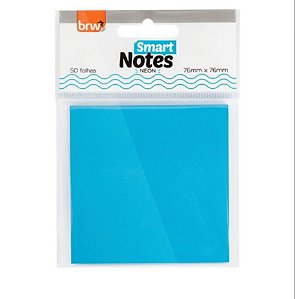 BLOCO SMART NOTES AZUL NEON BRW
