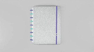 CADERNO INTELIGENTE LETS GLITTER SILVER 2.0 GRANDE