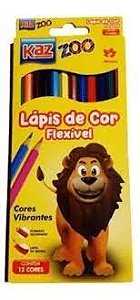 LÁPIS DE COR SEXTAVADO KAZ ZOO 12 CORES