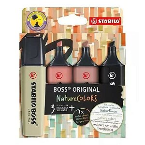 MARCA TEXTO STABILO BOSS NATURE COLORS 70/4-2-3