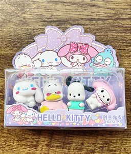 KIT COM 4 BORRACHAS HELLO KIT