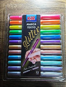 MARCA TEXTO GLITTER KAZ
