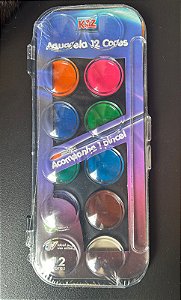 AQUARELA 12 CORES KAZ