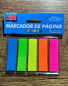 MARCADOR DE PÁGINAS COLORIDO 25 FLS KAZ