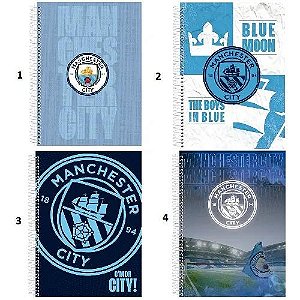 CADERNO UNIVERSITÁRIO MANCHESTER CITY 1M ANIMATIVA