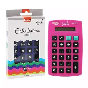 CALCULADORA NEON 8 DIGITOS BRW