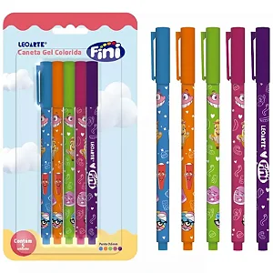 KIT COM 5 CANETAS EM GEL FINI