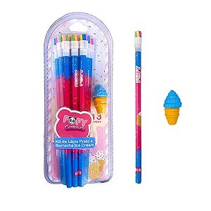 KIT LÁPIS PRETO FOFY ICE CREAM