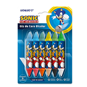 GIZ DE CERA BIG BICOLOR SONIC 12 CORES LEO&LEO