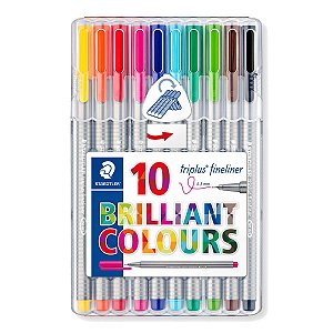 CANETA STAEDTLER FINELINER TRIPLUS 10 CORES