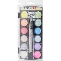 AQUARELA METALICA 12 CORES LEO&LEO