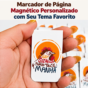 Marcador de Página Magnético Personalizado com Seu Tema Favorito