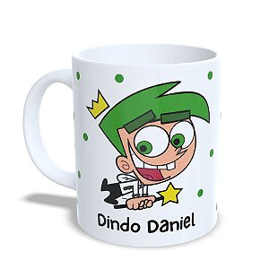 Caneca Personalizada Padrinhos Mágicos para Dindo | 325 ml