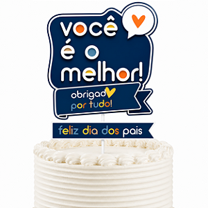Topo de Bolo Dias dos Pais Personalizado