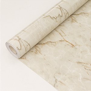 10 Metros Papel De Parede Adesivo Lavável Vinílico Modelo Mármore Bege