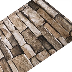 10 Metros Papel De Parede Adesivo Lavável Vinílico Modelo Pedra Arábica