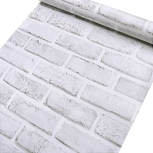 10 Metros Papel De Parede Adesivo Lavável Vinílico Modelo Tijolo Branco