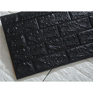 Painel Adesivo 3D Alto Relevo 70x38cm Preto