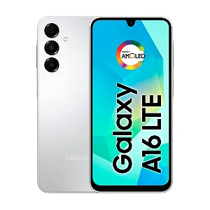 Smartphone Samsung Galaxy A16 4G, 256GB,8GB (4GB RAM+4GB RAM Plus), Processador MediaTek, Câmera Tripla Traseira de até 50MP, Cinza