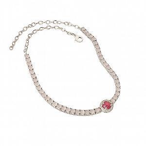 Chocker Riviera Cristais Rosa