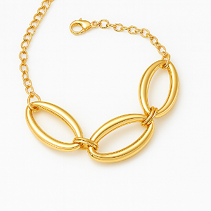 Pulseira Elos Banho Ouro