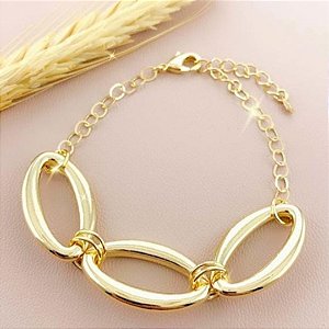Pulseira Elos Banho Ouro