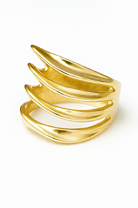 Anel Banho Ouro 4 Fios Torcido