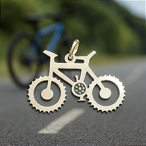 Pingente em Prata Bike Old