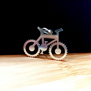 Pingente em Prata Bike Old School