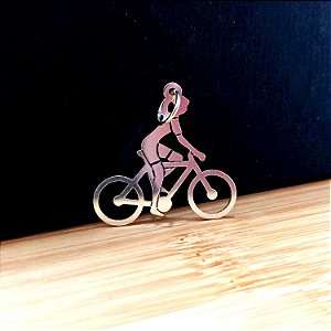 Pingente em Prata Bike Ciclista