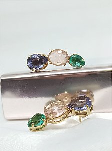 Brinco Trio Cristais